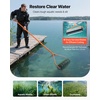 image:imageVEVOR Lake Weed Roller 141 ft Stainless Steel Lake amp Pond Weed Removal Tool Muck Razer Aquatic amp Sludge Tiller Rid Roots and Muck Buildup 6 Preassembled Stainless Steel Blades 4 Aluminum Handles14ft