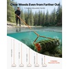 image:imageVEVOR Lake Weed Roller 141 ft Stainless Steel Lake amp Pond Weed Removal Tool Muck Razer Aquatic amp Sludge Tiller Rid Roots and Muck Buildup 6 Preassembled Stainless Steel Blades 4 Aluminum Handles18ft