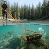 image:imageVEVOR Lake Weed Roller 141 ft Stainless Steel Lake amp Pond Weed Removal Tool Muck Razer Aquatic amp Sludge Tiller Rid Roots and Muck Buildup 6 Preassembled Stainless Steel Blades 4 Aluminum Handles14ft