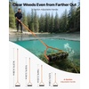 image:imageVEVOR Lake Weed Roller 141 ft Stainless Steel Lake amp Pond Weed Removal Tool Muck Razer Aquatic amp Sludge Tiller Rid Roots and Muck Buildup 6 Preassembled Stainless Steel Blades 4 Aluminum Handles14ft