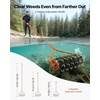 image:imageVEVOR Lake Weed Roller 141 ft Stainless Steel Lake amp Pond Weed Removal Tool Muck Razer Aquatic amp Sludge Tiller Rid Roots and Muck Buildup 6 Preassembled Stainless Steel Blades 4 Aluminum Handles12ft