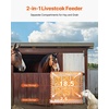 image:imageVEVOR Livestock Feeder 185 Gallons Large Capacity HeavyDuty Steel Goat Hay Rack 244 Long Wall Mounted Horse Hay Holder Multiple Sided Feeding Rack for Sheep Farm Livestock Indoor OutdoorWallMounted