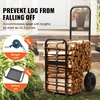 image:imageVEVOR Log Cart 250 lbs Load Capacity Outdoor and Indoor Wood Rack Storage Mover with Pneumatic Rubber Wheels Heavy Duty Steel Dolly Hauler Firewood Carrier for Fireplace Fire Pit Blackwithout cover