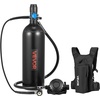 image:imageVEVOR Mini Scuba Tank 19L Portable Small Diving Tank for Underwater Breathing Reusable Lung Diving Cylinder up to 35 Minutes Dive Time Emergency Rescue Pony Bottle with Backpack for Snorkeling