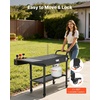 image:imageVEVOR Outdoor Grill Cart 310 x 170 inch Tabletop Size Grilling Table Foldable Outdoor Cooking Table with Tissue Holder Wheels Magnetic Tool Rack BBQ Prep Tables for Picnic Kitchen CourtyardBlack