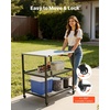 image:imageVEVOR Outdoor Grill Cart 310 x 170 inch Tabletop Size Grilling Table Foldable Outdoor Cooking Table with Tissue Holder Wheels Magnetic Tool Rack BBQ Prep Tables for Picnic Kitchen CourtyardBlack