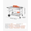 image:imageVEVOR Outdoor Grill Cart 310 x 170 inch Tabletop Size Grilling Table Foldable Outdoor Cooking Table with Tissue Holder Wheels Magnetic Tool Rack BBQ Prep Tables for Picnic Kitchen CourtyardGray
