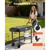 image:imageVEVOR Outdoor Grill Cart 310 x 170 inch Tabletop Size Grilling Table Foldable Outdoor Cooking Table with Tissue Holder Wheels Magnetic Tool Rack BBQ Prep Tables for Picnic Kitchen CourtyardBlack