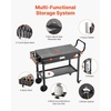 image:imageVEVOR Outdoor Grill Cart 310 x 170 inch Tabletop Size Grilling Table Foldable Outdoor Cooking Table with Tissue Holder Wheels Magnetic Tool Rack BBQ Prep Tables for Picnic Kitchen CourtyardBlack