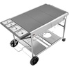 image:imageVEVOR Outdoor Grill Cart 310 x 170 inch Tabletop Size Grilling Table Foldable Outdoor Cooking Table with Tissue Holder Wheels Magnetic Tool Rack BBQ Prep Tables for Picnic Kitchen CourtyardGray
