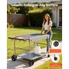 image:imageVEVOR Outdoor Grill Cart 310 x 170 inch Tabletop Size Grilling Table Foldable Outdoor Cooking Table with Tissue Holder Wheels Magnetic Tool Rack BBQ Prep Tables for Picnic Kitchen CourtyardGray