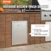 image:imageVEVOR Outdoor Kitchen Trash Drawer 177W x 25H x 228D Inch Stainless Steel Trash Drawer with Handle and PullOut Tray Outdoor Pull Out Kitchen BBQ Island Trash Can NOT Included