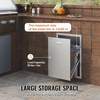 image:imageVEVOR Outdoor Kitchen Trash Drawer 177W x 25H x 228D Inch Stainless Steel Trash Drawer with Handle and PullOut Tray Outdoor Pull Out Kitchen BBQ Island Trash Can NOT Included