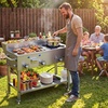 image:imageVEVOR Outdoor Propane Griddle 2 Burners 11600 BTU Each Commercial Stainless Steel Gas Griddle Cart with 4 Lockable Wheels 13 Food Pan EasyGrip Side Handle Ideal for Hot Dogs Burgers amp Meats273638584705