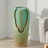 image:imageVEVOR Outdoor Water Fountain 3071 in Height Fountain and Waterfall 1Tier Floor Standing Glazed Jar Style Fountains with LED Light and Pump for Outdoor Indoor Garden Home Patio amp Yard Green