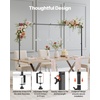 image:imageVEVOR Over The Table Rod Stand with Clamps 1342 Tall amp 2898 Length Adjustable 2 Packs Table Arch Stand Tabletop Balloon Arch Frame for Wedding Birthday Party Christmas Decorations BlackBlack