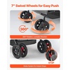 image:imageVEVOR Pet Stroller 35 lbs Weight Capacity Foldable Dog Cart 3 Wheels Cats Carts with Mesh Windows and Cup Holders Portable Pet Carrier Stroller with Brake for Small to Medium Pets4 wheels  For Pets up to 40 Pound