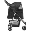 image:imageVEVOR Pet Stroller 35 lbs Weight Capacity Foldable Dog Cart 3 Wheels Cats Carts with Mesh Windows and Cup Holders Portable Pet Carrier Stroller with Brake for Small to Medium Pets3 wheels  for Pets up to 35 Pound