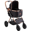 image:imageVEVOR Pet Stroller 35 lbs Weight Capacity Foldable Dog Cart 3 Wheels Cats Carts with Mesh Windows and Cup Holders Portable Pet Carrier Stroller with Brake for Small to Medium Pets4 wheels  For Pets up to 66lbs