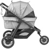 image:imageVEVOR Pet Stroller 35 lbs Weight Capacity Foldable Dog Cart 3 Wheels Cats Carts with Mesh Windows and Cup Holders Portable Pet Carrier Stroller with Brake for Small to Medium Pets3 wheels  For Pets up to 75 Pound