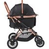 image:imageVEVOR Pet Stroller 35 lbs Weight Capacity Foldable Dog Cart 3 Wheels Cats Carts with Mesh Windows and Cup Holders Portable Pet Carrier Stroller with Brake for Small to Medium Pets4 wheels  For Pets up to 66lbs
