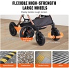 image:imageVEVOR Pet Stroller 35 lbs Weight Capacity Foldable Dog Cart 3 Wheels Cats Carts with Mesh Windows and Cup Holders Portable Pet Carrier Stroller with Brake for Small to Medium Pets4 wheels  For Pets up to 66lbs