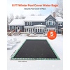 image:imageVEVOR Pool Cover Water Bags 5 Packs 10 Ft Double Chamber Pool Cover Water Tubes 04mm Thick PVC Bags Weights with Leakproof Screw Cap for Inground SwimmingPool Covers Winter Closing BlueGreen