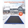 image:imageVEVOR Pool Cover Water Bags 5 Packs 10 Ft Double Chamber Pool Cover Water Tubes 04mm Thick PVC Bags Weights with Leakproof Screw Cap for Inground SwimmingPool Covers Winter Closing BlueBlue