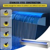 image:imageVEVOR Pool Fountain Stainless Steel Pool Waterfall 118 x 45 x 31W x D x H with LED Strip Light Waterfall Spillway with Pipe Connector Rectangular Garden Outdoor