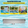 image:imageVEVOR Pool Fountain Stainless Steel Pool Waterfall 118 x 45 x 31W x D x H with LED Strip Light Waterfall Spillway with Pipe Connector Rectangular Garden Outdoor
