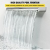 image:imageVEVOR Pool Fountain Stainless Steel Pool Waterfall Spillway with Pipe Connector Rectangular Garden Outdoor 11812in