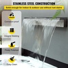 image:imageVEVOR Pool Fountain Stainless Steel Pool Waterfall Spillway with Pipe Connector Rectangular Garden Outdoor 11812in