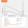 image:imageVEVOR Pool Handrail 2 PCS 55 x 32 inch Railing Stainless Steel with Base Plate for IndoorOutdoor RustProof Grab Bar wGrip CoverampAccessories for DecksSpas55x32 Inch 2 Pack