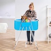 image:imageVEVOR Portable Dog Bathtub Elevated amp Foldable Spacesaving Pet Shower Station with Quick Drainage Bathing Tub for Washing amp Grooming Small and Medium Size Dogs and Cats Indoor amp Outdoor Light BlueLight Blue