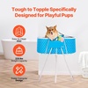 image:imageVEVOR Portable Dog Bathtub Elevated amp Foldable Spacesaving Pet Shower Station with Quick Drainage Bathing Tub for Washing amp Grooming Small and Medium Size Dogs and Cats Indoor amp Outdoor Light BlueLight Blue
