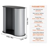 image:imageVEVOR Portable Tradeshow Podium Table 3543 x 1929 x 3701 Display Exhibition Counter Stand Booth Fair with Wall Foldable Promotion Retail Bar Table Pop Up Podium Counter with Carrying Bag