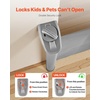 image:imageVEVOR Retractable Baby Gate Extends to 2027 inch Extra Wide 39 inch Tall with Reinforced Fiberglass Strips Avoids Crawling Through Mesh Dog Gate for Decks Doorways Garages Indoor BlackGray