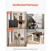 image:imageVEVOR Retractable Baby Gate Extends to 2027 inch Extra Wide 39 inch Tall with Reinforced Fiberglass Strips Avoids Crawling Through Mesh Dog Gate for Decks Doorways Garages Indoor BlackBlack