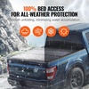 image:imageVEVOR Retractable Tonneau Cover 57 ft Hard Retractable Tonneau Cover with Builtin Drainage Pipe for 20212024 Dodge Ram 1500 Crew Cab Customized Design with DoubleLock amp TSlotHard Trifold