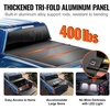 image:imageVEVOR Retractable Tonneau Cover 57 ft Hard Retractable Tonneau Cover with Builtin Drainage Pipe for 20212024 Dodge Ram 1500 Crew Cab Customized Design with DoubleLock amp TSlotHard Trifold
