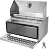 image:imageVEVOR SemiTruck Step Tool Box 30 x 295 x 158 Heavy Duty Aluminum Diamond Plate Toolbox Waterproof Cab Entry Step Storage Box with THandle Lock amp Keys for Flatbed Crane and Semi Trucks