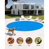 image:imageVEVOR Solar Pool Cover 36 x 18 ft Rectangle Solar Cover 12 mil for Pools Inground Above Ground Swimming Pool Solar Blanket with Bubble Heat Retaining Solar Covers BlueBlue