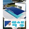 image:imageVEVOR Solar Pool Cover 36 x 18 ft Rectangle Solar Cover 12 mil for Pools Inground Above Ground Swimming Pool Solar Blanket with Bubble Heat Retaining Solar Covers BlueBlueBlack