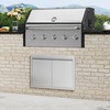 image:imageVEVOR Stainless Steel BBQ Access Door  30W x 21H Inch Double Vertical Wall Door for Outside Cabinet and Grilling StationNew Recessed Handle