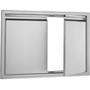 image:imageVEVOR Stainless Steel BBQ Access Door  30W x 21H Inch Double Vertical Wall Door for Outside Cabinet and Grilling StationNew Recessed Handle