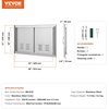 image:imageVEVOR Stainless Steel BBQ Access Door  30W x 21H Inch Double Vertical Wall Door for Outside Cabinet and Grilling StationVents
