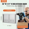 image:imageVEVOR Stainless Steel BBQ Access Door  30W x 21H Inch Double Vertical Wall Door for Outside Cabinet and Grilling StationVents