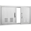 image:imageVEVOR Stainless Steel BBQ Access Door  30W x 21H Inch Double Vertical Wall Door for Outside Cabinet and Grilling StationVents