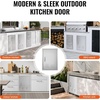 image:imageVEVOR Stainless Steel BBQ Access Door  30W x 21H Inch Double Vertical Wall Door for Outside Cabinet and Grilling StationVents