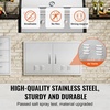 image:imageVEVOR Stainless Steel BBQ Access Door  30W x 21H Inch Double Vertical Wall Door for Outside Cabinet and Grilling StationVents